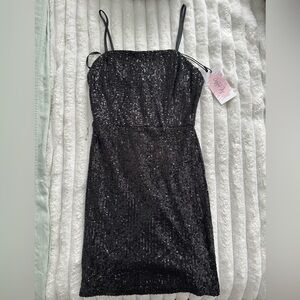 Chic Black Sequin Dress
